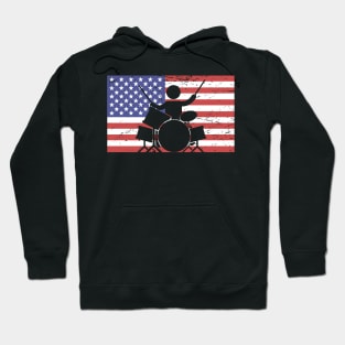 United States Flag & Drummer Hoodie